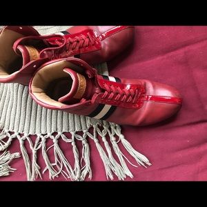 Bally Frendy high-top red men’s leather shoes👞👞